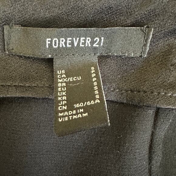 Forever 21 Wide Leg Pants Womens S Black Satin Lace Minimalist Boho Whimsigoth - Picture 9 of 10